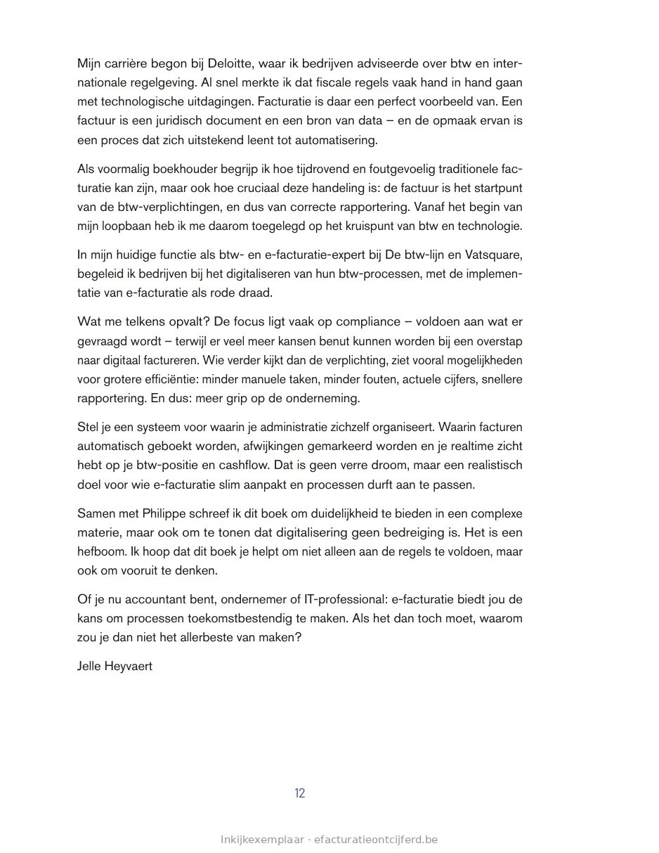 Pagina 12 uit E-facturatie Ontcijferd