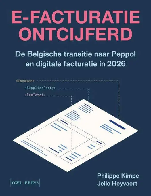 Het boek E-facturatie Ontcijferd over Peppol en e-facturatie in België